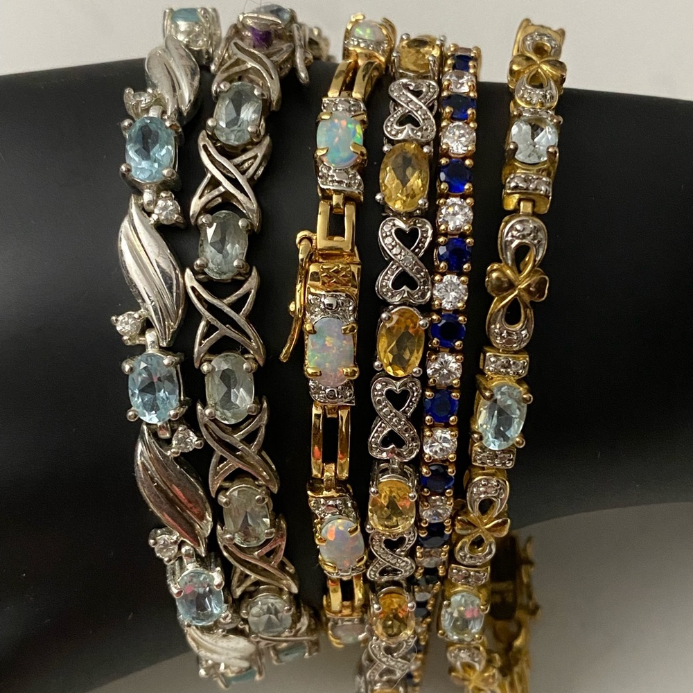 Sterling Silver Bracelet Gemstone Bracelet - Picture 5 of 16